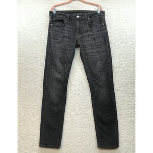 Bonobos Jeans Mens 33x34 Black Straight Mid Rise Medium Wash Denim Cotton Blend